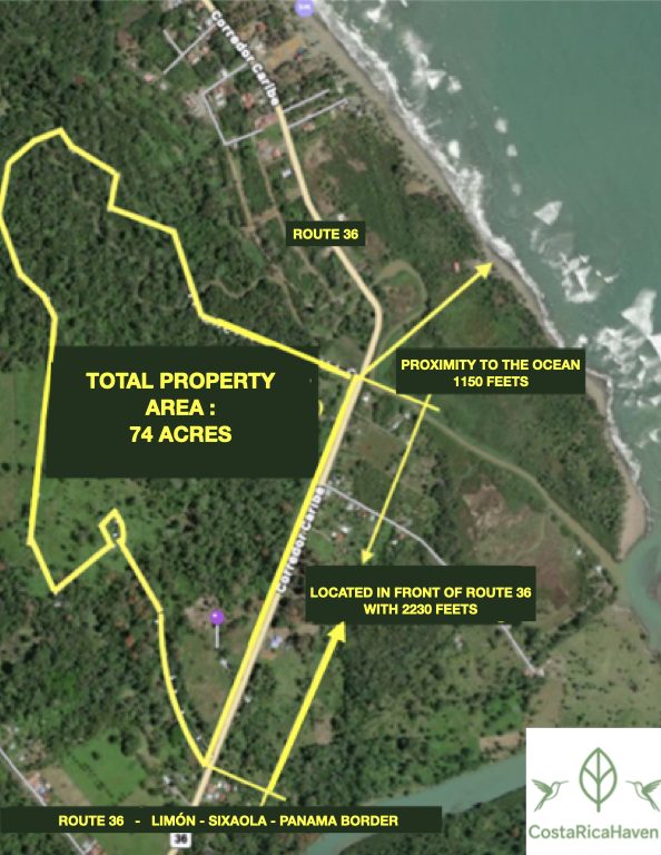 Property Layout & Key Measurements. Detailed Google Maps view of the property, highlighting key dimensions, boundaries, and strategic frontage for planning and development.
